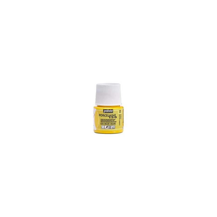 Pebeo Porcelaine150 45ML (Brillant, Nacré, Mat) Couleur:CITRINE Pebeo Porcelaine150 45ML (Brillant, Nacré, Mat) Couleur:CITRINE