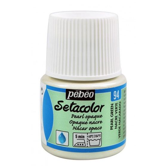 Pebeo Setacolor Opaque 45ML Couleur:NACRE VERTE