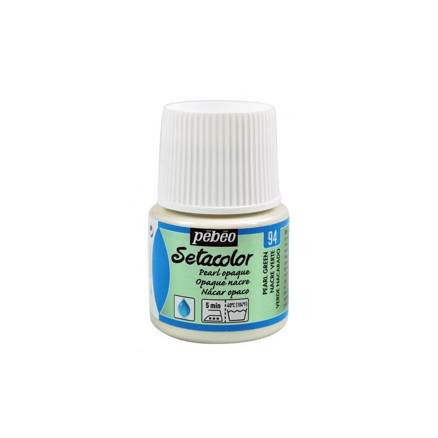 Pebeo Setacolor Opaque 45ML Couleur:NACRE VERTE