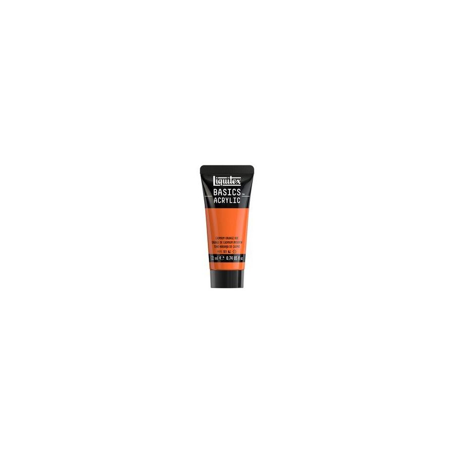 Basics acrylique tube 22 ml - Liquitex Couleur:ORANGE DE CADMIUM IMITATION{image_id}