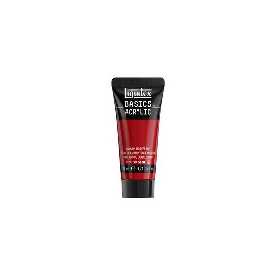 Basics acrylique tube 22 ml - Liquitex Couleur:ROUGE DE CADMIUM FONCE IMITATION{image_id}