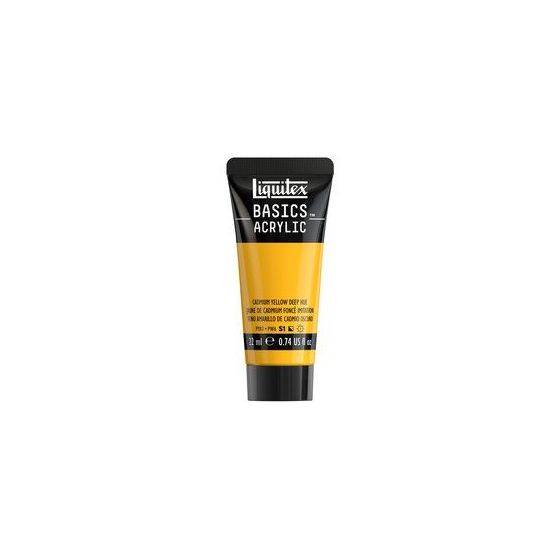 Basics acrylique tube 22 ml - Liquitex Couleur:JAUNE DE CADMIUM FONCE IMITATION{image_id}