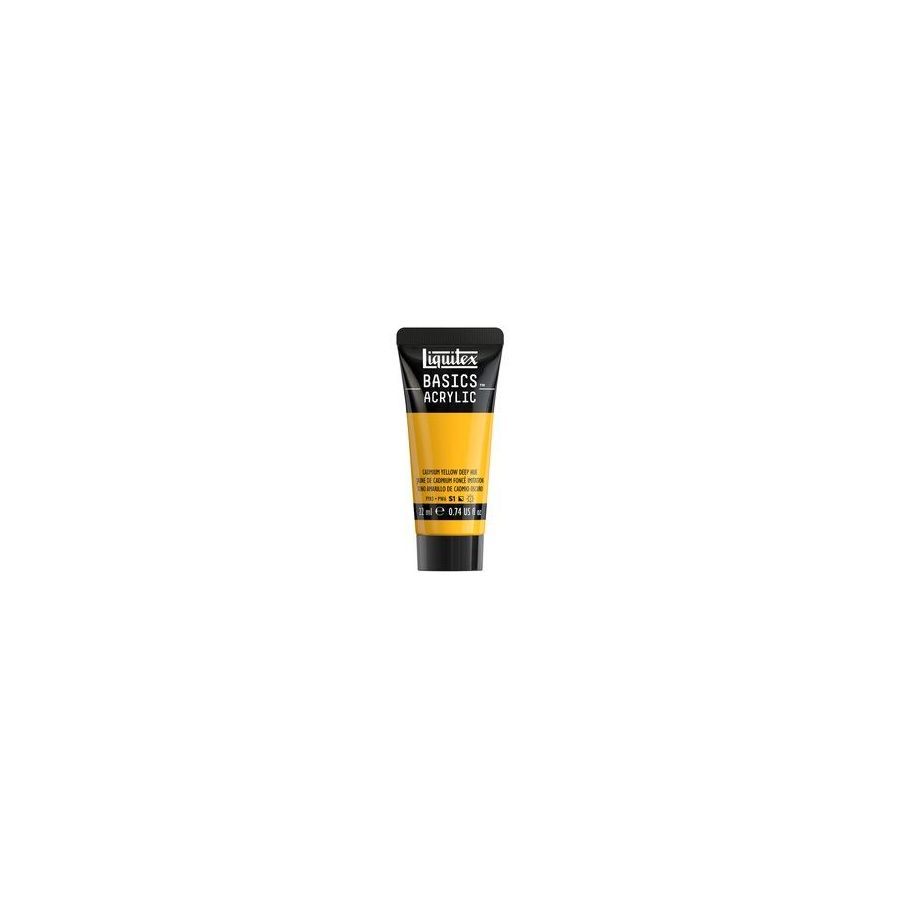 Basics acrylique tube 22 ml - Liquitex Couleur:JAUNE DE CADMIUM FONCE IMITATION{image_id}