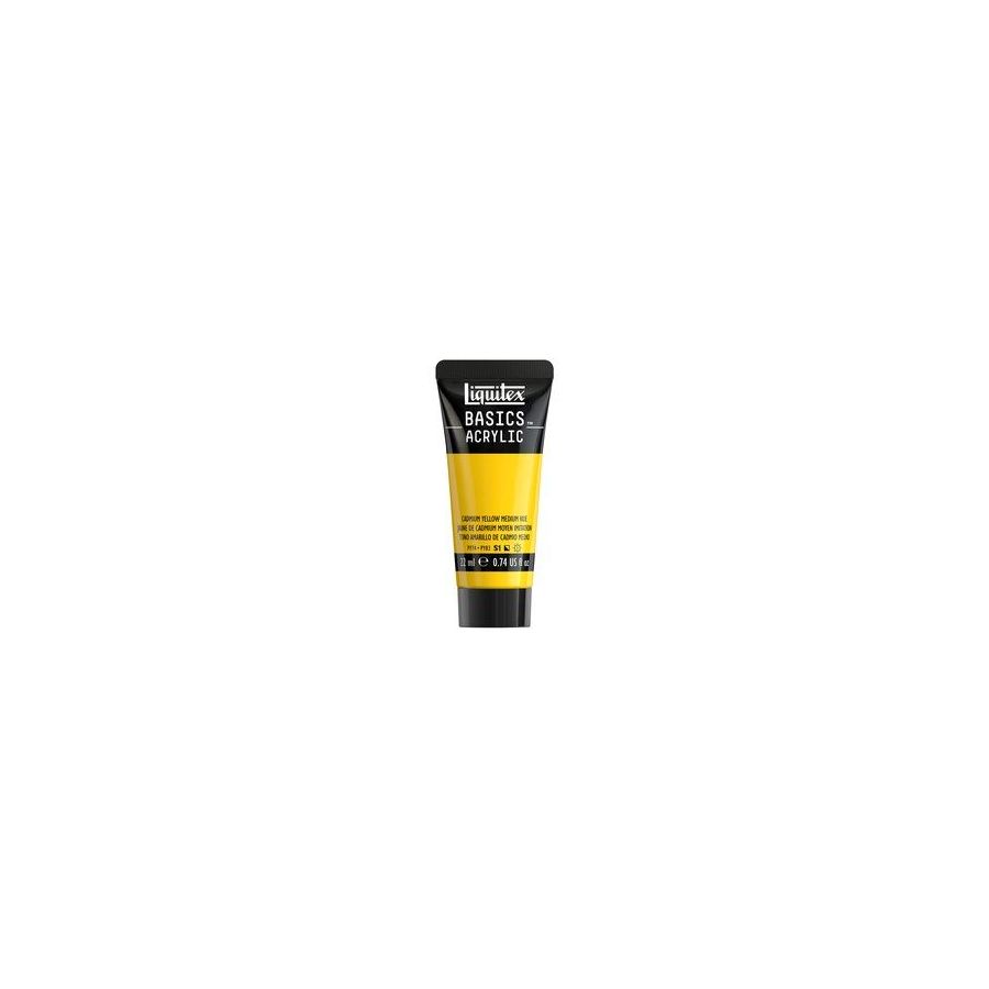 Basics acrylique tube 22 ml - Liquitex Couleur:JAUNE DE CADMIUM MOYEN IMITATION{image_id}