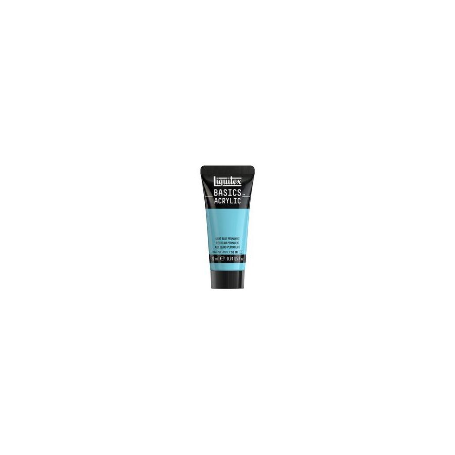 Basics acrylique tube 22 ml - Liquitex Couleur:BLEU CLAIR PERMANENT{image_id}