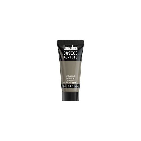 Basics acrylique tube 22 ml - Liquitex Couleur:GRIS NEUTRE 5{image_id}