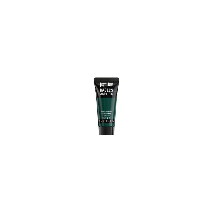Basics acrylique tube 22 ml - Liquitex Couleur:VERT PHTALOCYANINE{image_id}