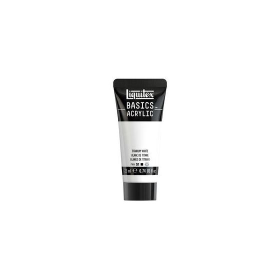 Basics acrylique tube 22 ml - Liquitex Couleur:BLANC DE TITANE{image_id}