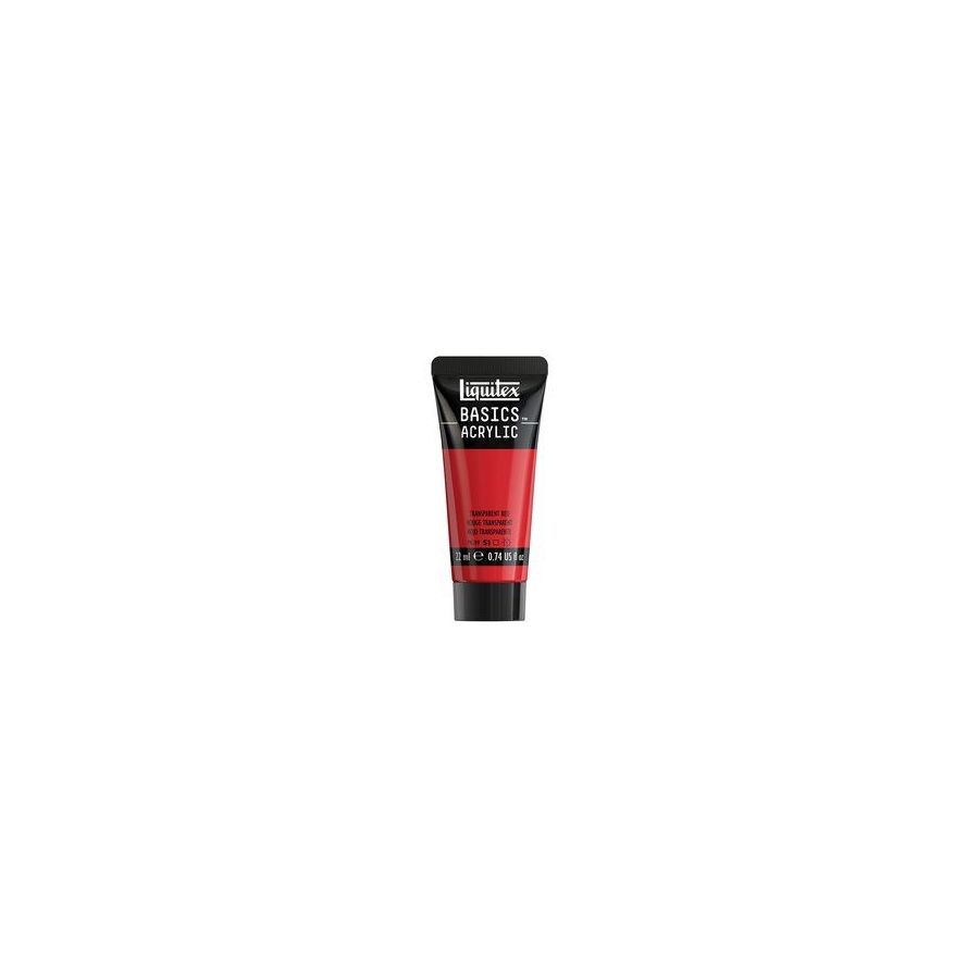 Basics acrylique tube 22 ml - Liquitex Couleur:ROUGE TRANSPARENT{image_id}
