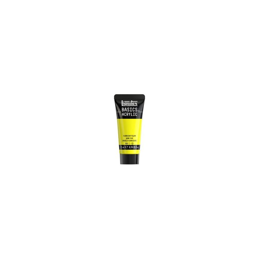 Basics acrylique tube 22 ml - Liquitex Couleur:JAUNE FLUORESCENT{image_id}