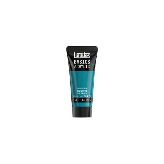 Basics acrylique tube 22 ml - Liquitex Couleur:BLEU TURQUOISE{image_id}