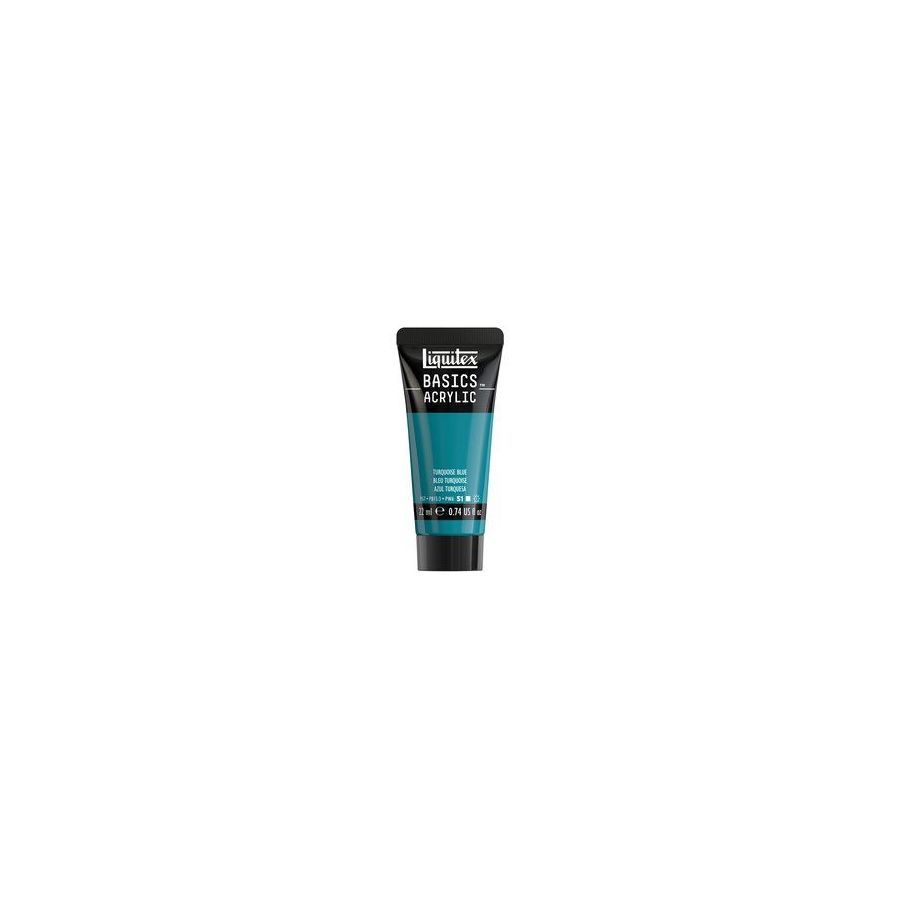 Basics acrylique tube 22 ml - Liquitex Couleur:BLEU TURQUOISE{image_id}
