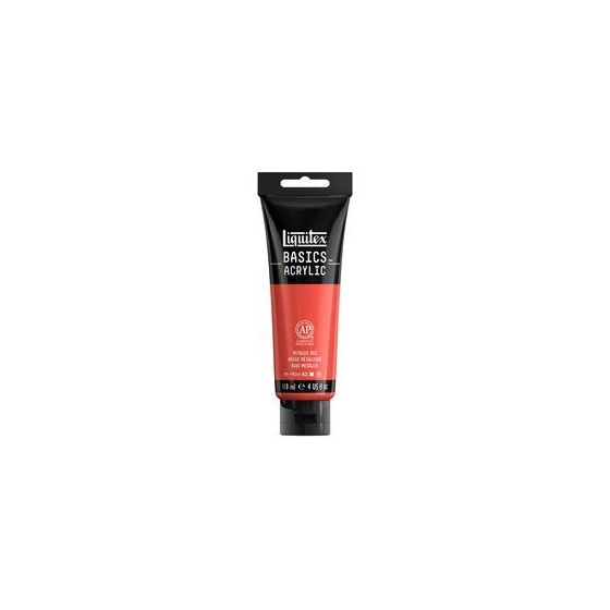 Basics acrylique tube 22 ml - Liquitex Couleur:ROUGE METALLIQUE{image_id}