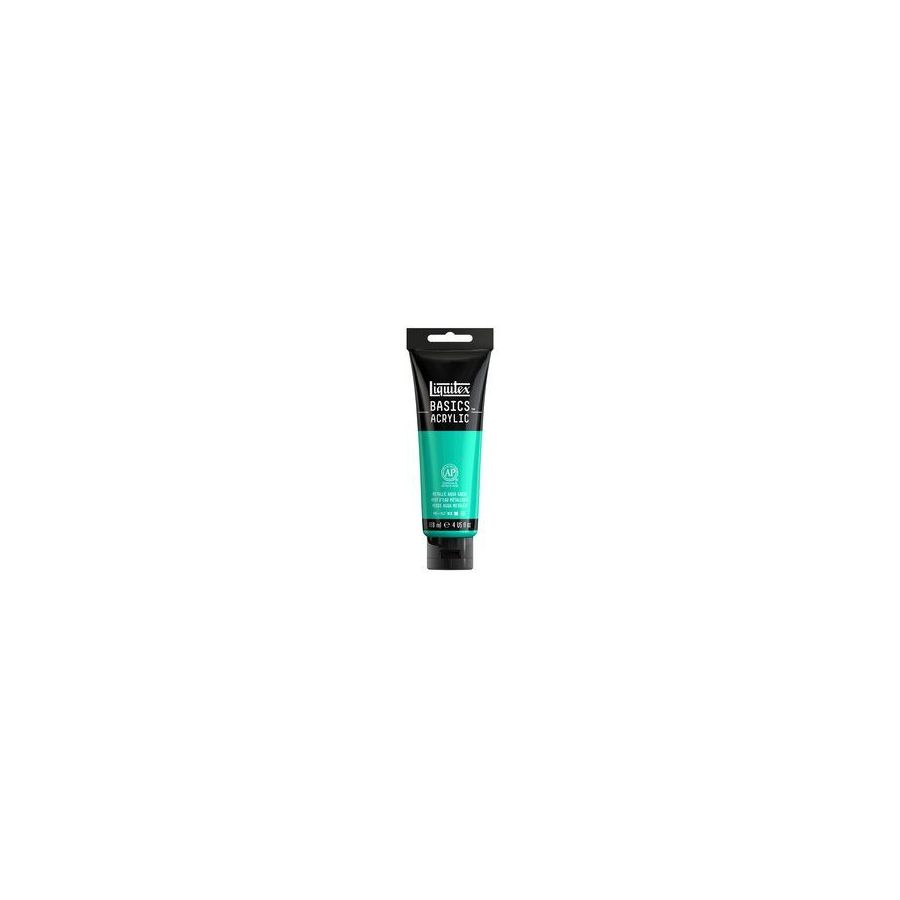 Basics acrylique tube 22 ml - Liquitex Couleur:VERT D'EAU METALLIQUE{image_id}