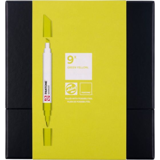 Set de marqueurs Pantone encre à base d'eau - Nuances de Vert-Jauvert-Jaune {image_id}