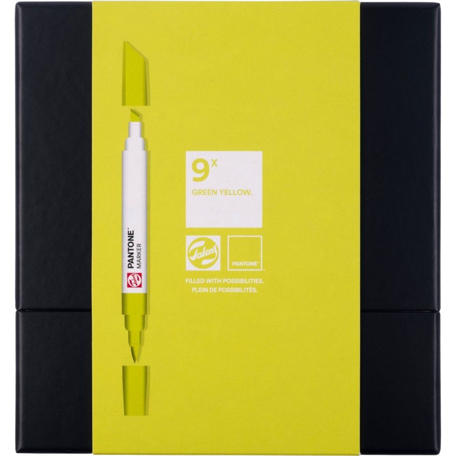 Set de marqueurs Pantone encre à base d'eau - Nuances de Vert-Jauvert-Jaune {image_id}