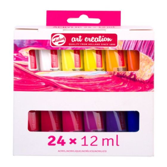 Coffret de 24 tubes de peinture acrylique Art Creation 12ml {image_id}