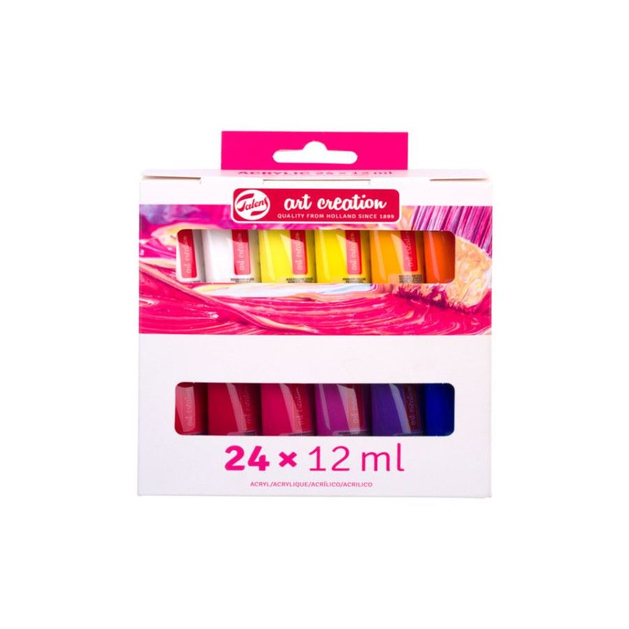 Coffret de 24 tubes de peinture acrylique Art Creation 12ml {image_id}