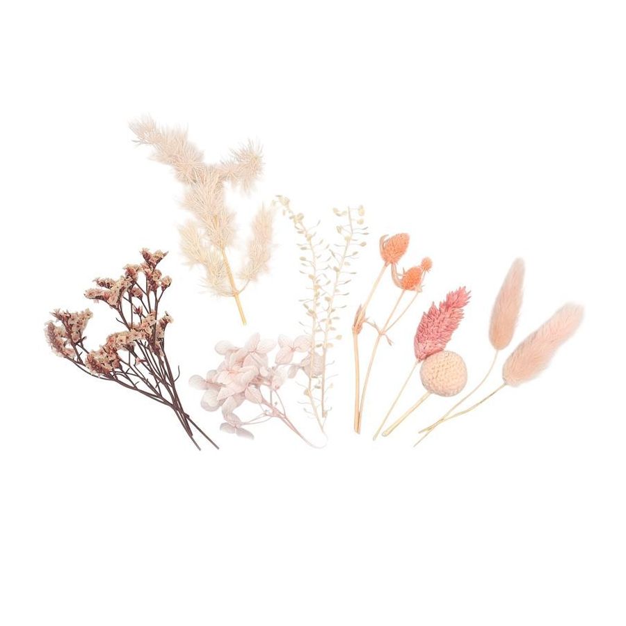 FLEURS SÉCHÉES COLORIS ROSE X 10 PCS - Décoration naturelle et poétique {image_id}