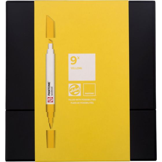 Set de marqueur encre base eau 9x nuances de jaune Talens Pantone