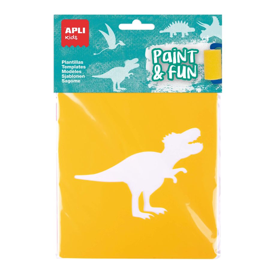 Pochoir Dinosaures Assortis 6 Unités - APLI {image_id}