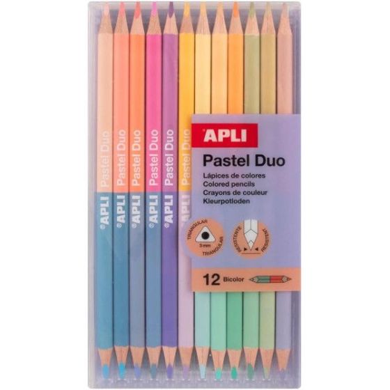 Set de 24 crayons de couleur pastel Apli - Idéal pour l'école et les loisirs créatifs {image_id}