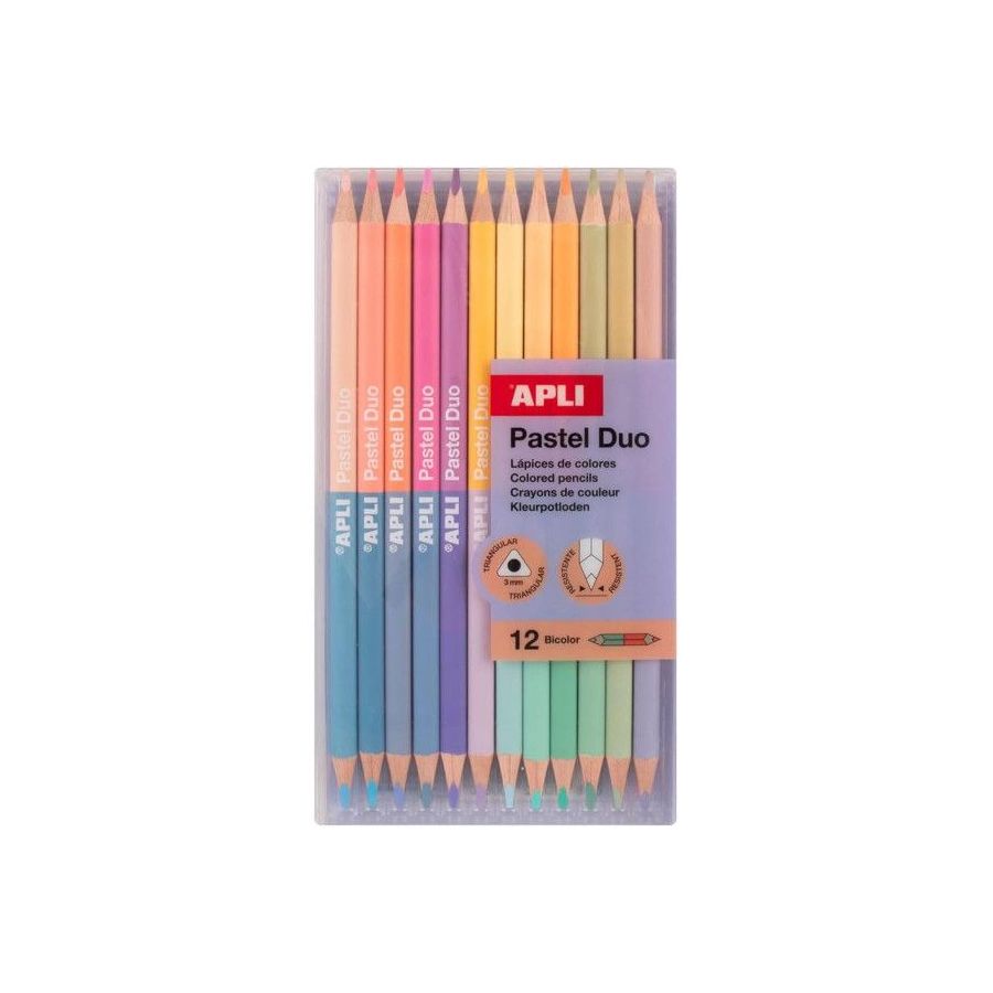 Set de 24 crayons de couleur pastel Apli - Idéal pour l'école et les loisirs créatifs {image_id}