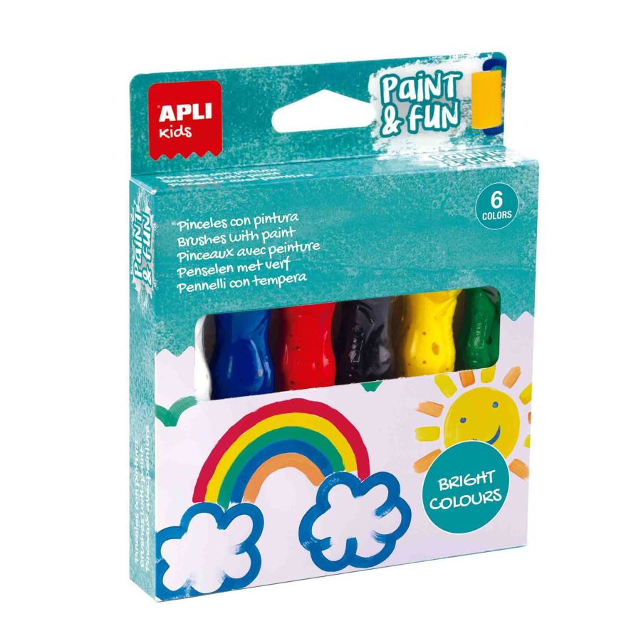 Gouaches Couleurs Vives 13ml 6U - Peinture en Tube avec Pinceau {image_id}