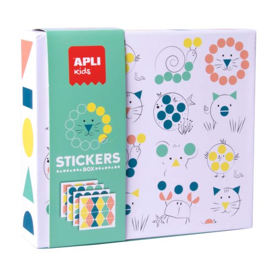 B.GOMMETTES GEOMETRIQUES - ANIMAUX APLI - Jeux de gommettes pour enfants {image_id}
