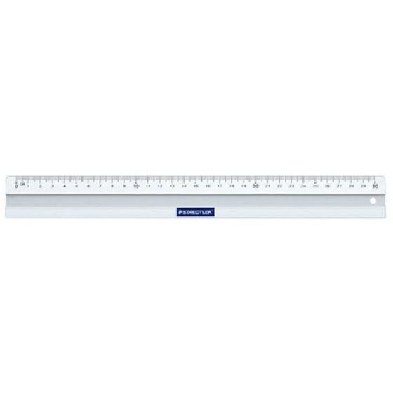 Règle plate en aluminium de 30cm Staedtler - Pour une précision inégalée {image_id}