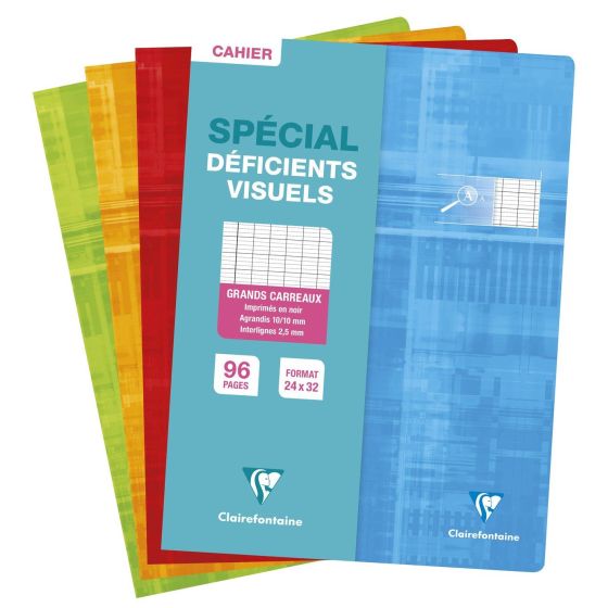 Cahier spécial déficients visuels Clairefontaine 24x32 cm 96 pages {image_id}
