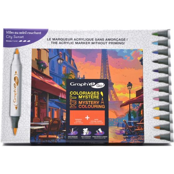Kit de coloriage GRAPH'IT GO - CITY SUNSET {image_id}