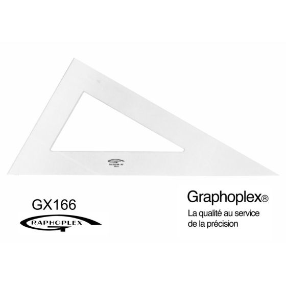 Equerre bord droit 60° 50 cm - GRAPHOPLEX {image_id}