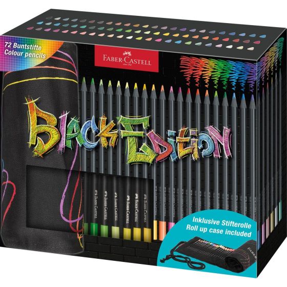 Crayons de couleur Faber-Castell Black Edition - Collection premium de 72 teintes {image_id}