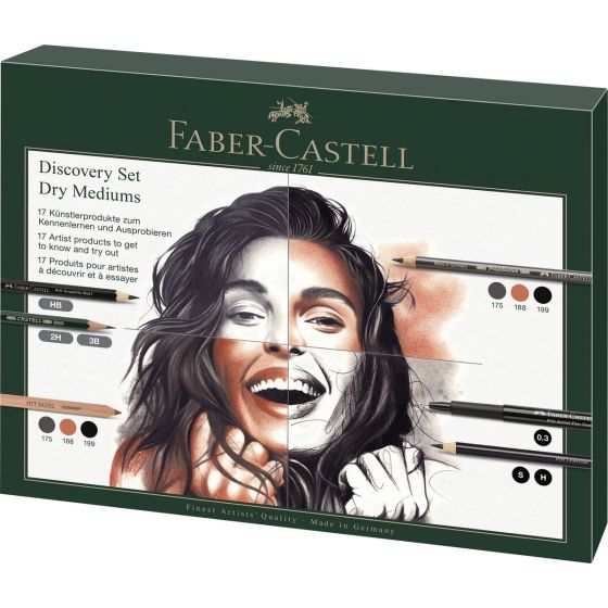 Kit d'essai de matériel d'art sec Faber-Castell Pitt Monochrome {image_id}