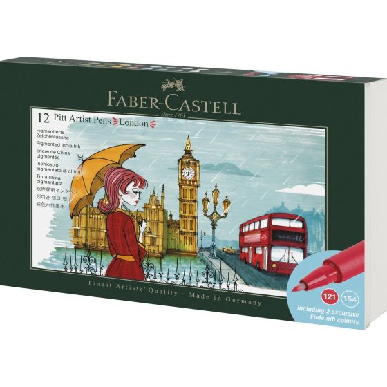 Coffret de 12 Stylos Artistiques PITT - Villes - Londres {image_id}