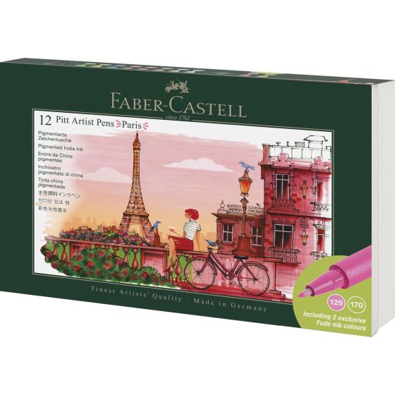 Coffret de 12 stylos PITT ARTIST PENS CITIES PARIS - FABER-CASTELL {image_id}