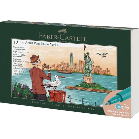 Coffret de 12 stylos PITT ARTIST PENS Cities New York - Faber-Castell {image_id}