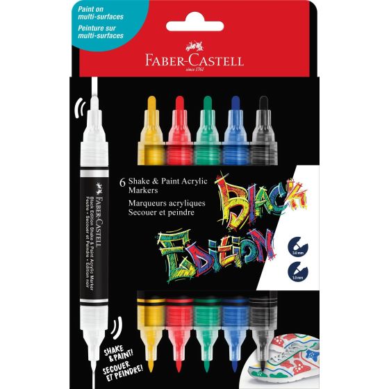 Marqueurs acryliques Shake & Paint Black Edition Faber Castell {image_id}