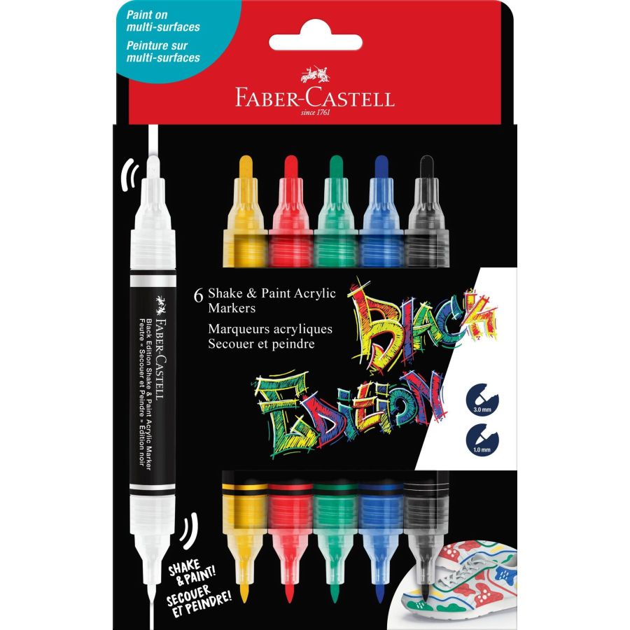 Marqueurs acryliques Shake & Paint Black Edition Faber Castell {image_id}