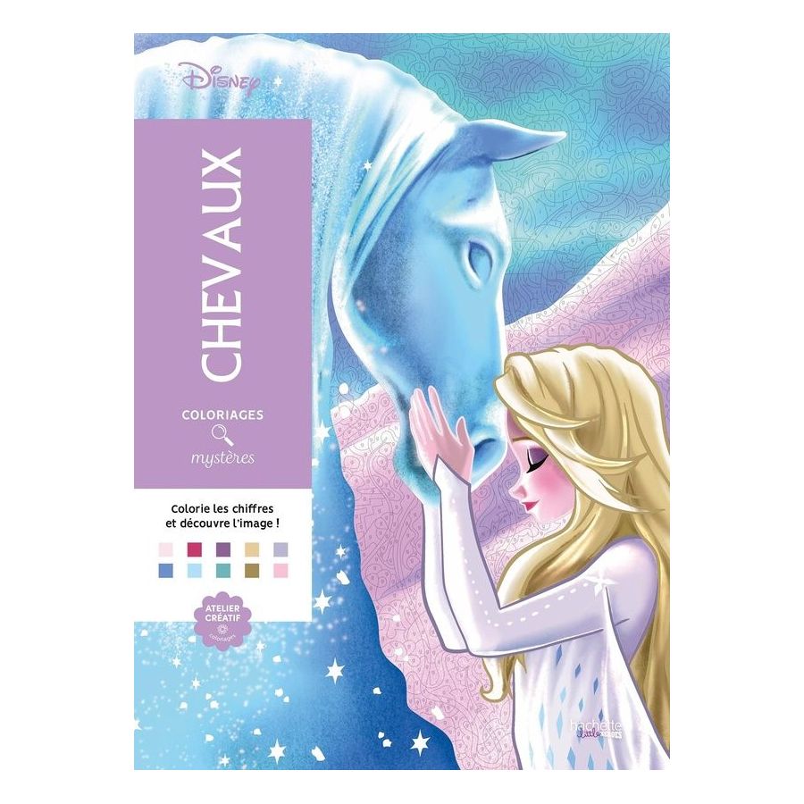 Livre de coloriage "Coloriages mystères Disney - Chevaux" par Hachette {image_id}