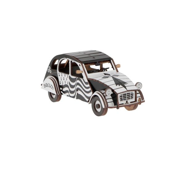 Maquette Bois Petite Voiture 2CV - Bretagne {image_id}