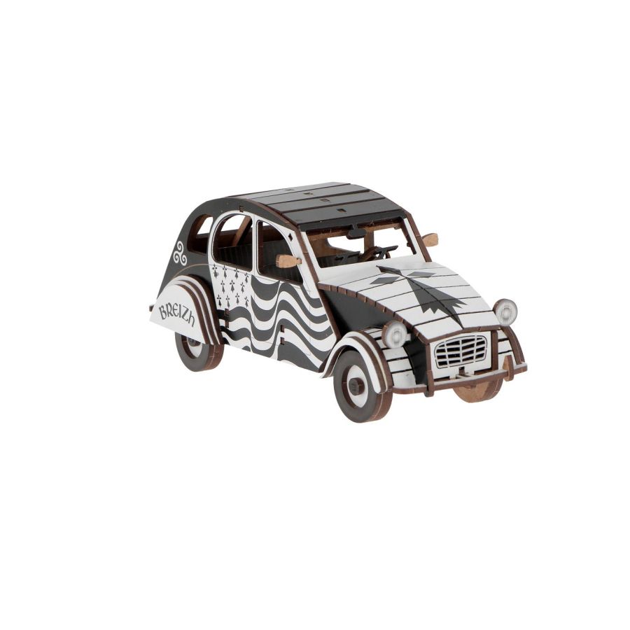 Maquette Bois Petite Voiture 2CV - Bretagne {image_id}