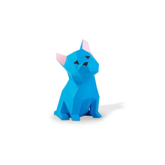Trophée Babies Chien en carton bleu vif - Agent Paper {image_id}
