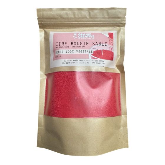 Cire à Bougie Sable 100% Végétale – Sachet 400 g : Microperles prêtes à l’emploi