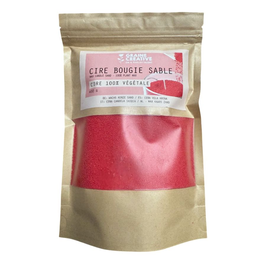 Cire à Bougie Sable 100% Végétale – Sachet 400 g : Microperles prêtes à l’emploi