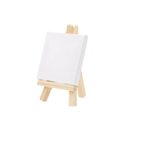Mini toile blanche 7 x 7 cm – Canvas coton prêt à peindre