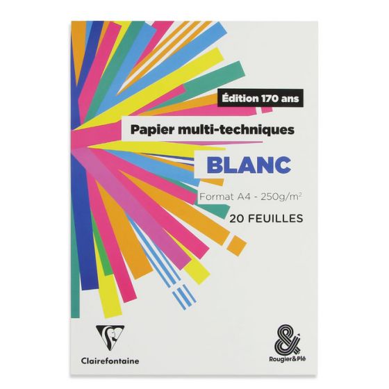 Bloc papier multi-techniques A4 250 g/m² – 20 feuilles : Édition spéciale 170 ans