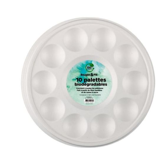 Palettes jetables biodégradables – Lot de 10 : Écoresponsables pour acrylique & aquarelle