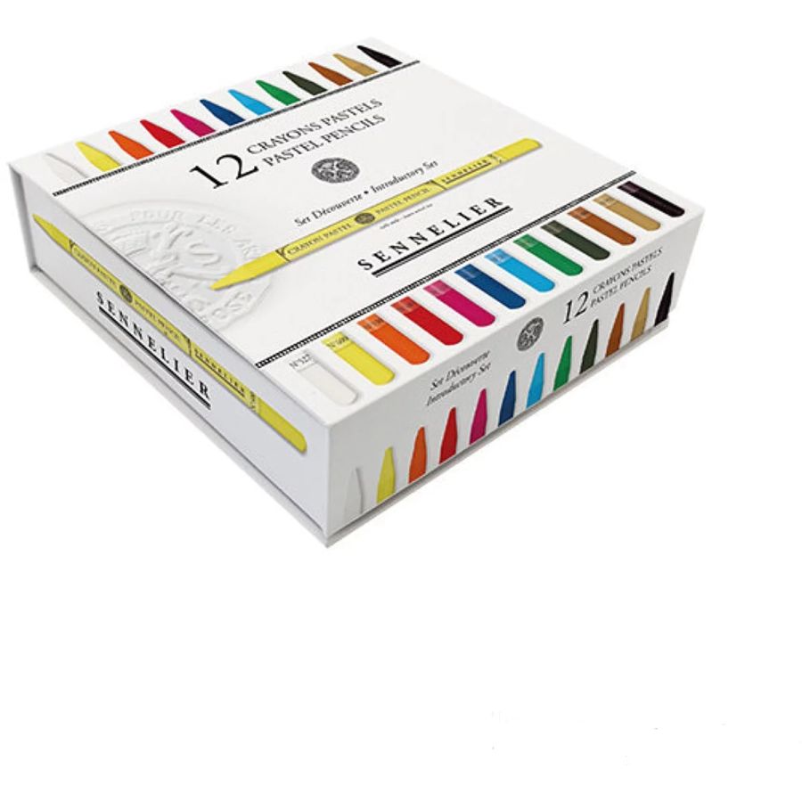 Boîte magnétique 12 crayons pastels + 12 emplacements vides – Couleurs intenses & coffret évolutif